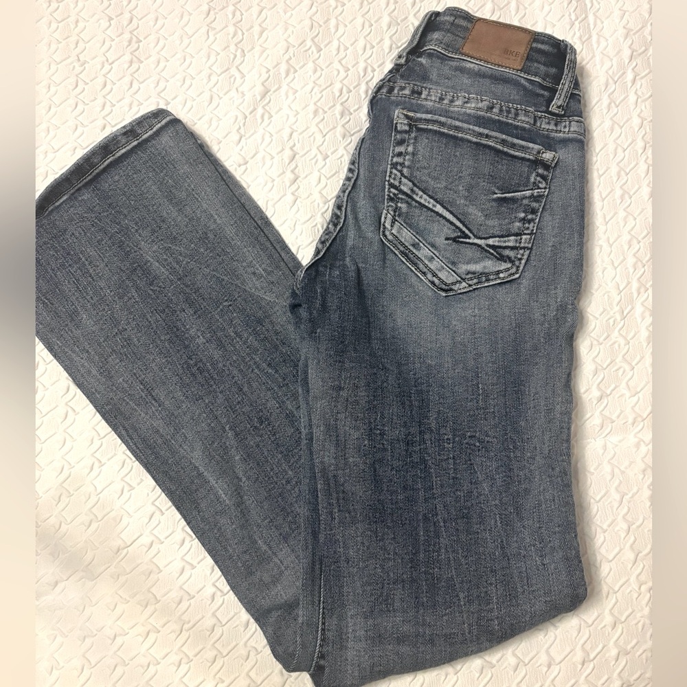 BKE denim STELLA SLIM FIT LOW RISE TAILORED bootcut flare jeans 24 x 29½